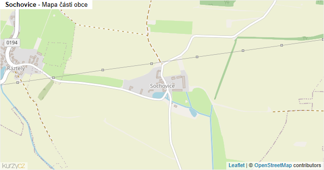 Sochovice - mapa části obce