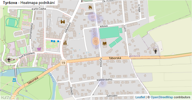 Tyršova - mapa podnikání