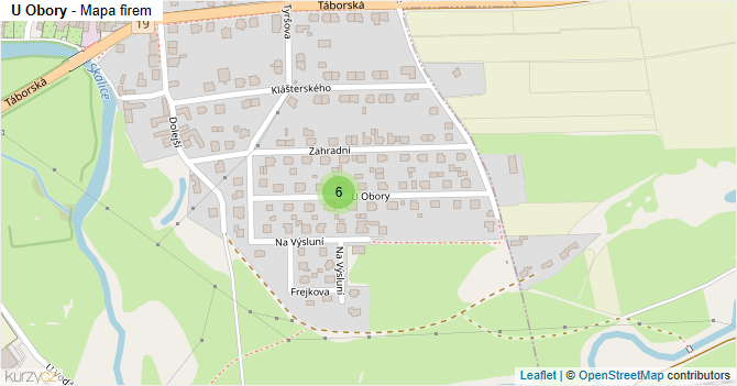 U Obory - mapa firem