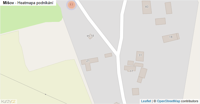 Míšov - mapa podnikání