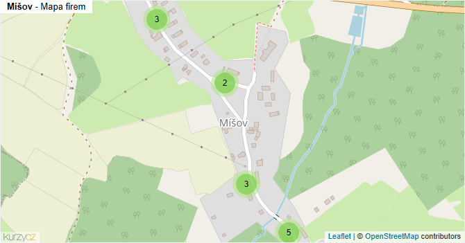 Míšov - mapa firem