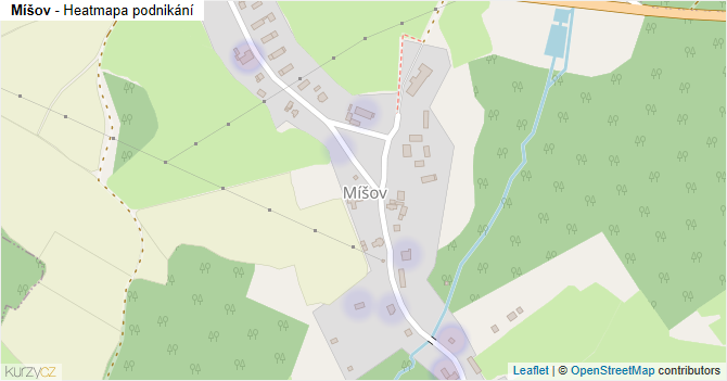 Míšov - mapa podnikání