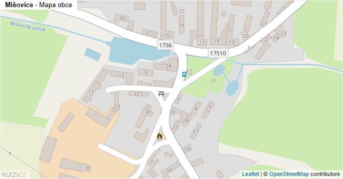 Mišovice - mapa obce