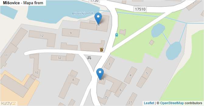 Mišovice - mapa firem