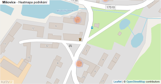 Mišovice - mapa podnikání