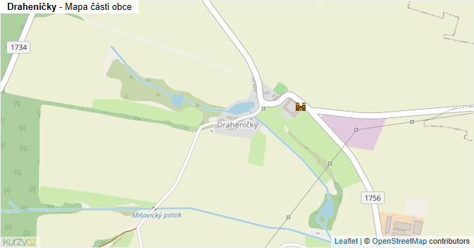 Draheničky - mapa části obce