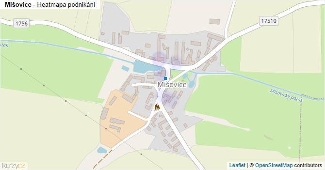 Mišovice - mapa podnikání