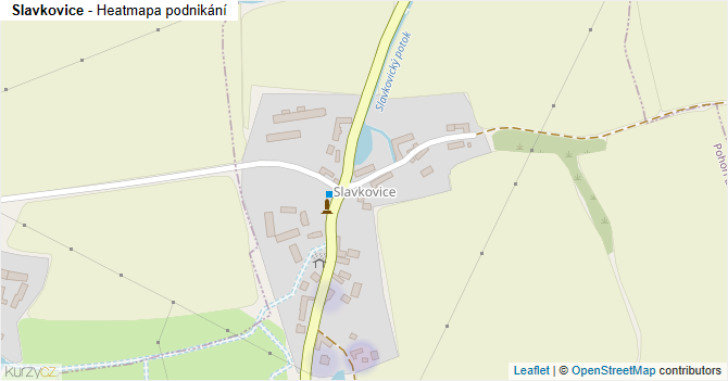 Slavkovice - mapa podnikání