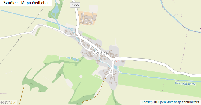 Svučice - mapa části obce