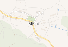 Místo v obci Místo - mapa části obce