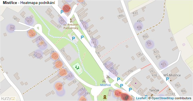 Mistřice - mapa podnikání