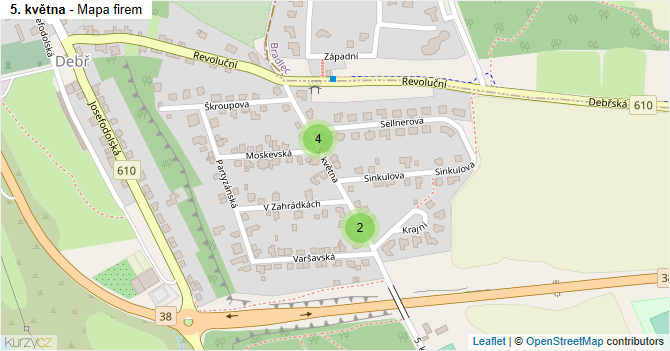 5. května - mapa firem