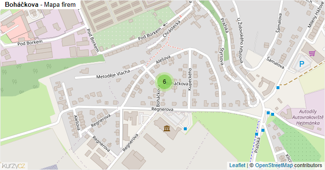 Boháčkova - mapa firem