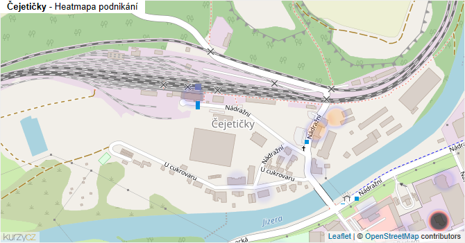Čejetičky - mapa podnikání
