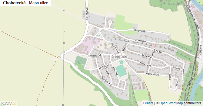 Chobotecká - mapa ulice