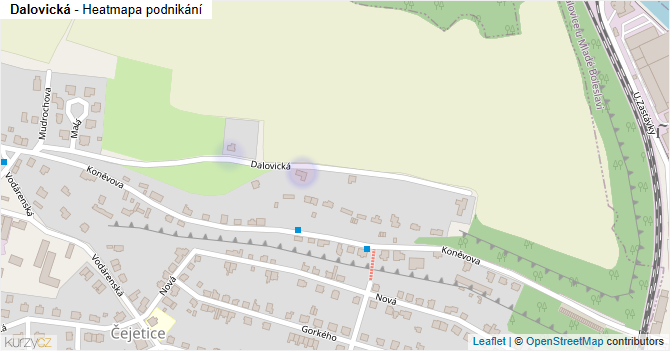 Dalovická - mapa podnikání
