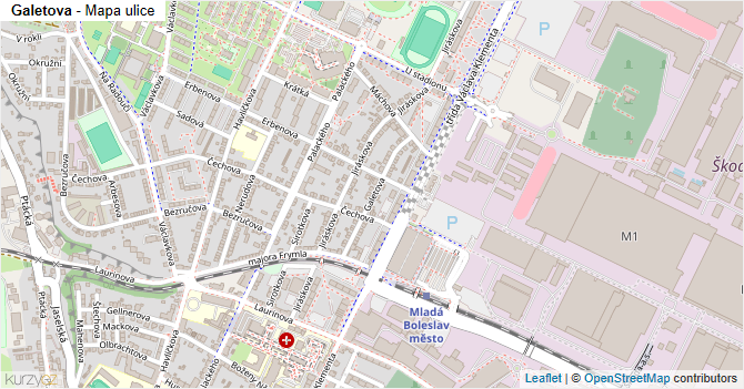 Galetova - mapa ulice