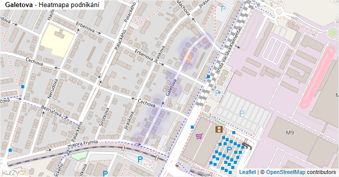 Galetova - mapa podnikání
