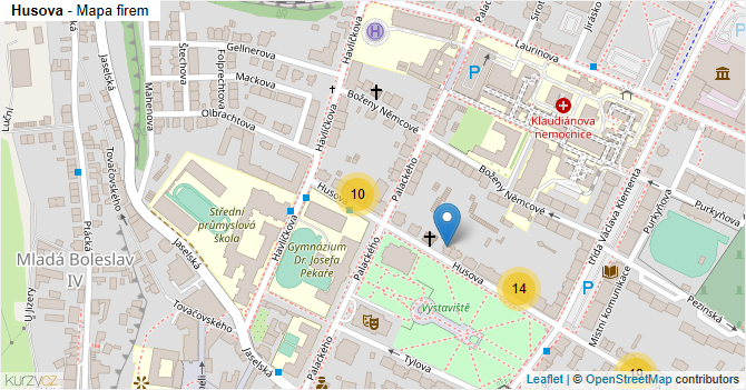 Husova - mapa firem