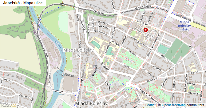 Jaselská - mapa ulice