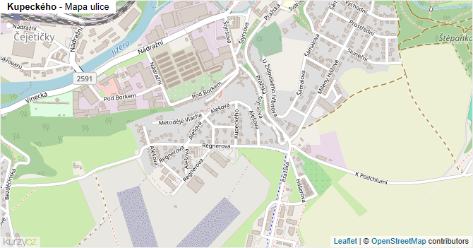 Kupeckého - mapa ulice