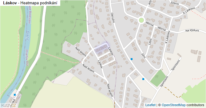 Láskov - mapa podnikání