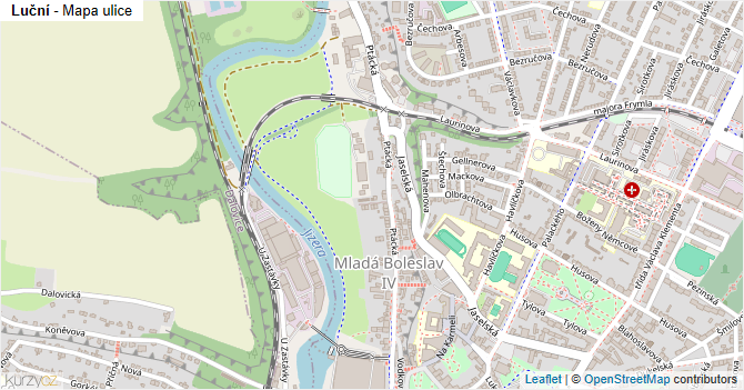Luční - mapa ulice