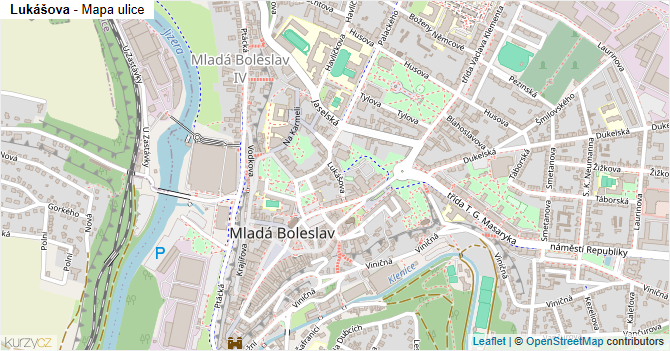 Lukášova - mapa ulice
