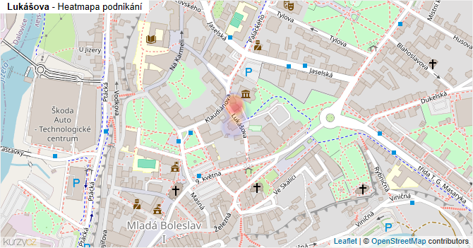 Lukášova - mapa podnikání