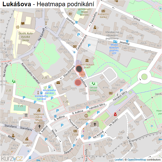 Mapa Lukášova - Firmy v ulici.