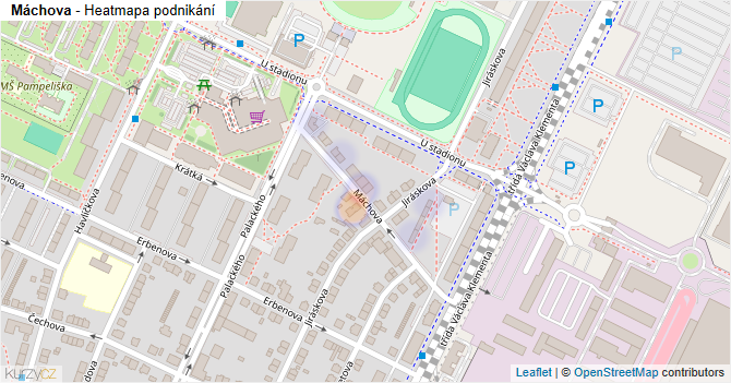 Máchova - mapa podnikání