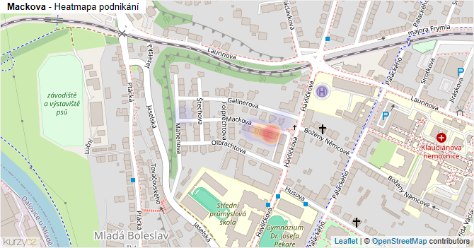 Mackova - mapa podnikání