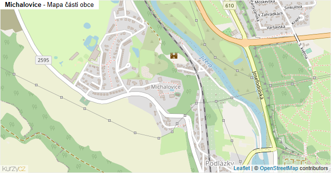 Michalovice - mapa části obce