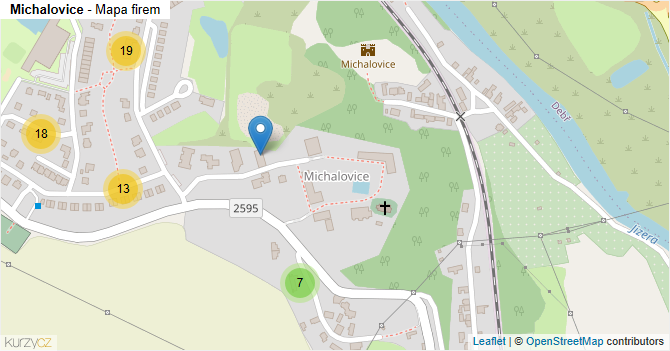 Michalovice - mapa firem