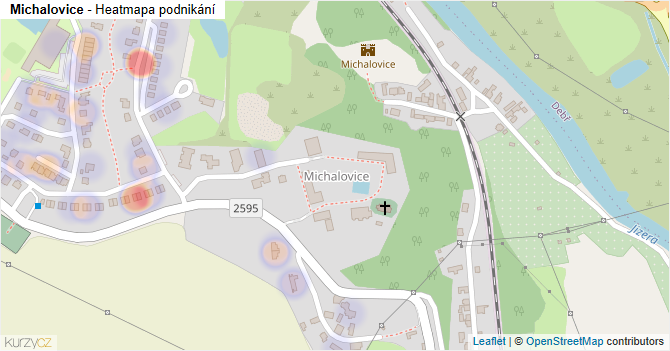 Michalovice - mapa podnikání