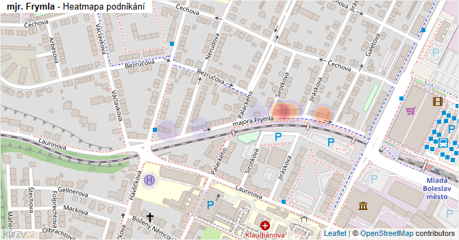 mjr. Frymla - mapa podnikání