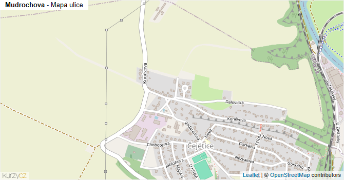 Mudrochova - mapa ulice