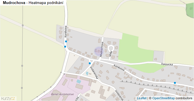 Mudrochova - mapa podnikání