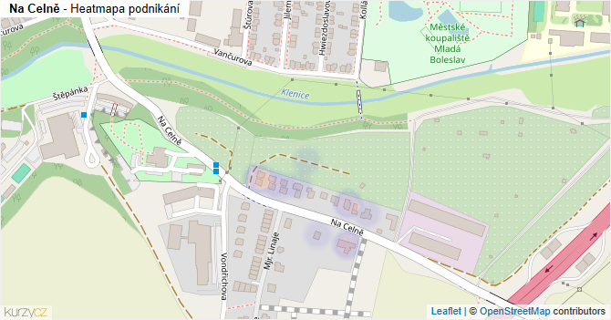 Na Celně - mapa podnikání