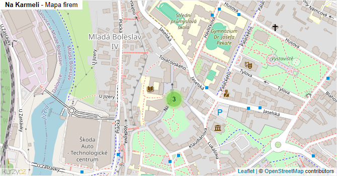 Na Karmeli - mapa firem