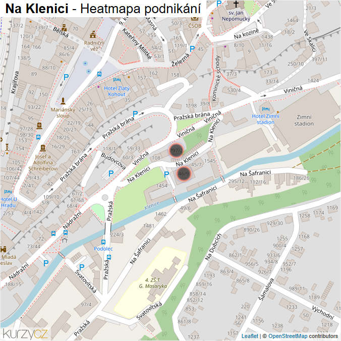 Mapa Na Klenici - Firmy v ulici.