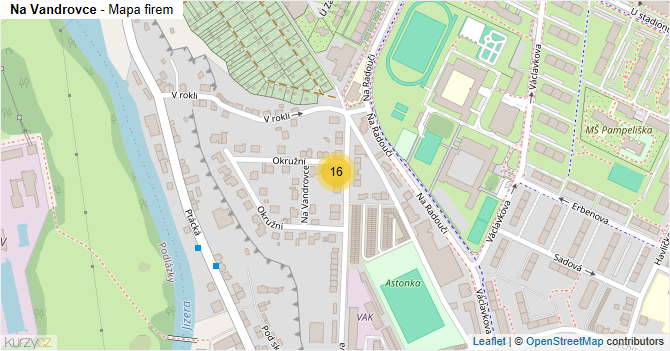 Na Vandrovce - mapa firem