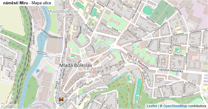 náměstí Míru - mapa ulice