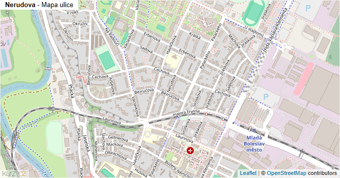 Nerudova - mapa ulice