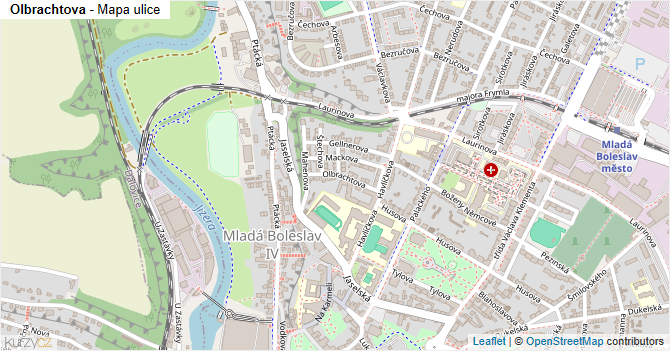 Olbrachtova - mapa ulice