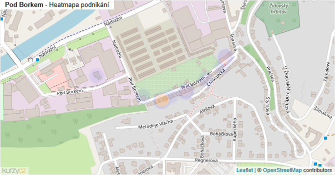 Pod Borkem - mapa podnikání