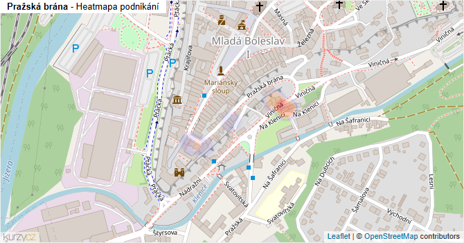Pražská brána - mapa podnikání
