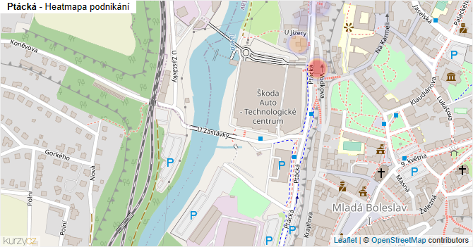 Ptácká - mapa podnikání