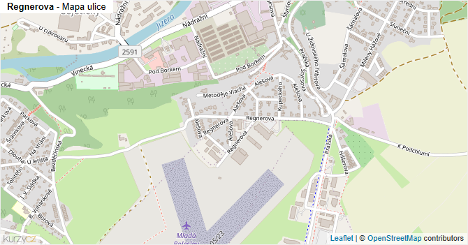 Regnerova - mapa ulice