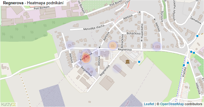 Regnerova - mapa podnikání